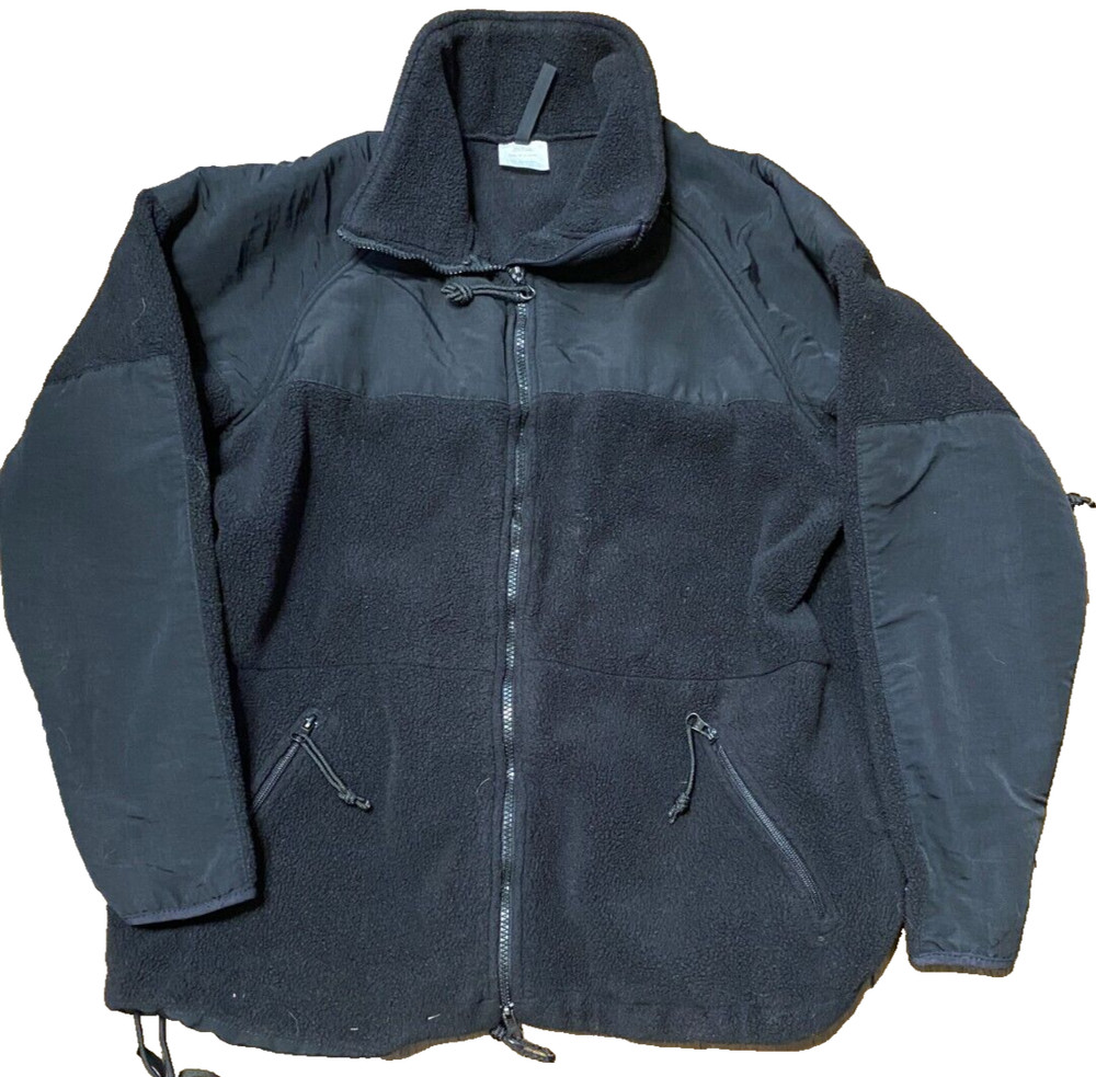 Army Fleece Cold Weather Jacket Black Medium