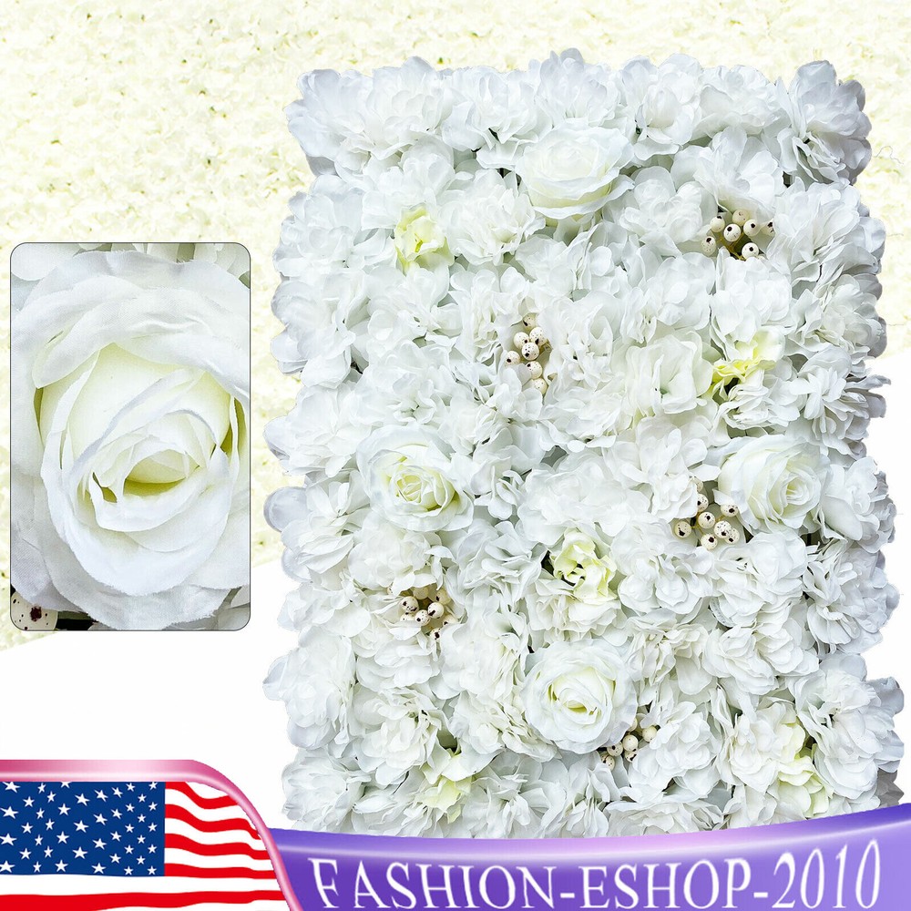 12* Artificial Flower Wall Panel Wedding Backdrop Event Party Flower Wall Panel