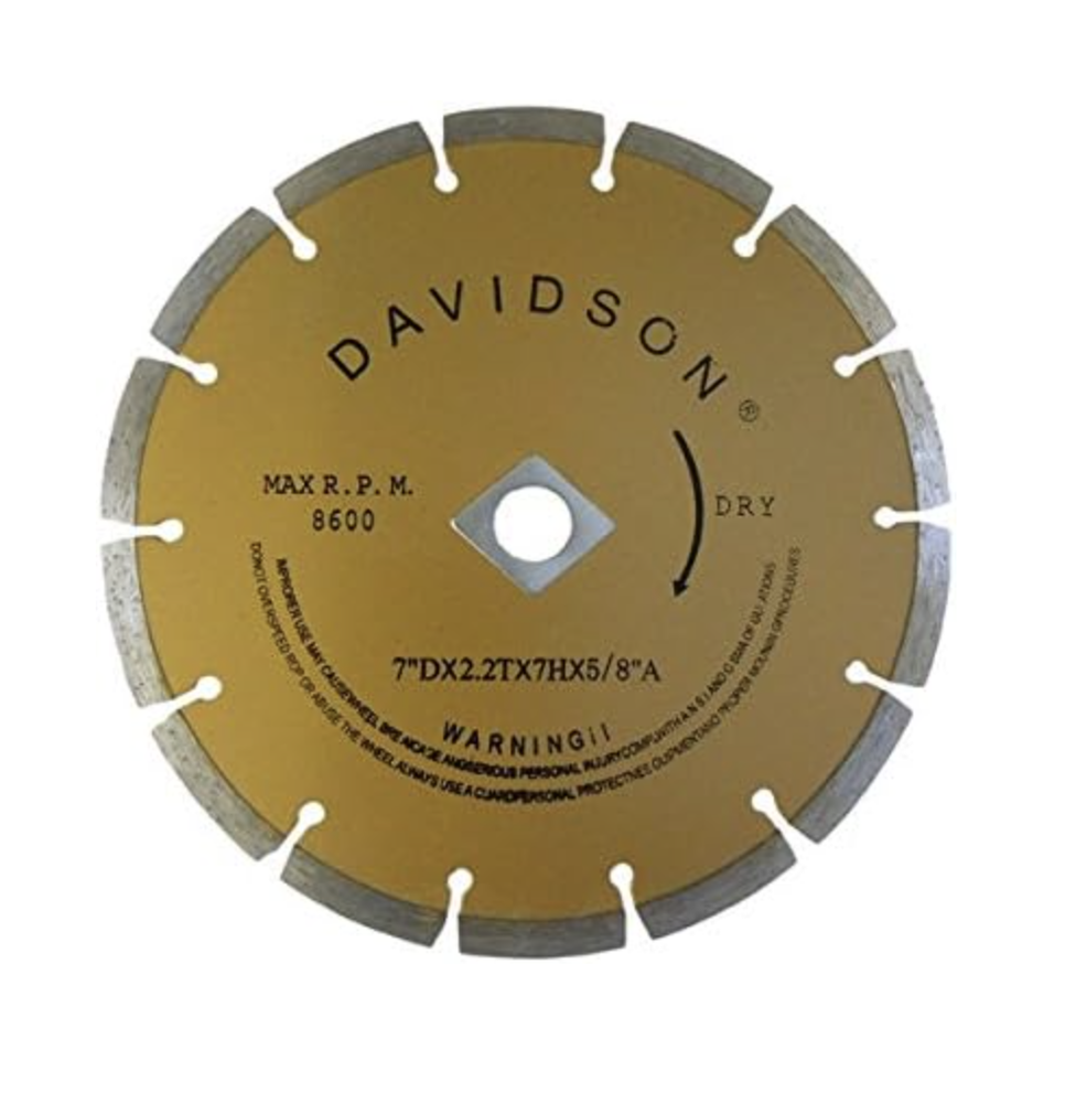 DAVIDSON 7'' Inch Diamond Blade Circular Saw For Tile Masonry