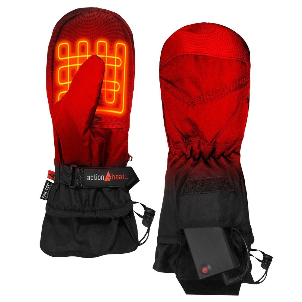 Actionheat Aa Battery Heated Weather Proof Softshell Lightweight Black Mittens