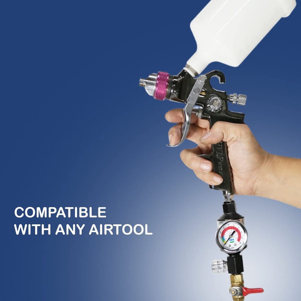 LE LEMATEC Air Compressor Regulator & Air Compressor Water Separator with Gau...