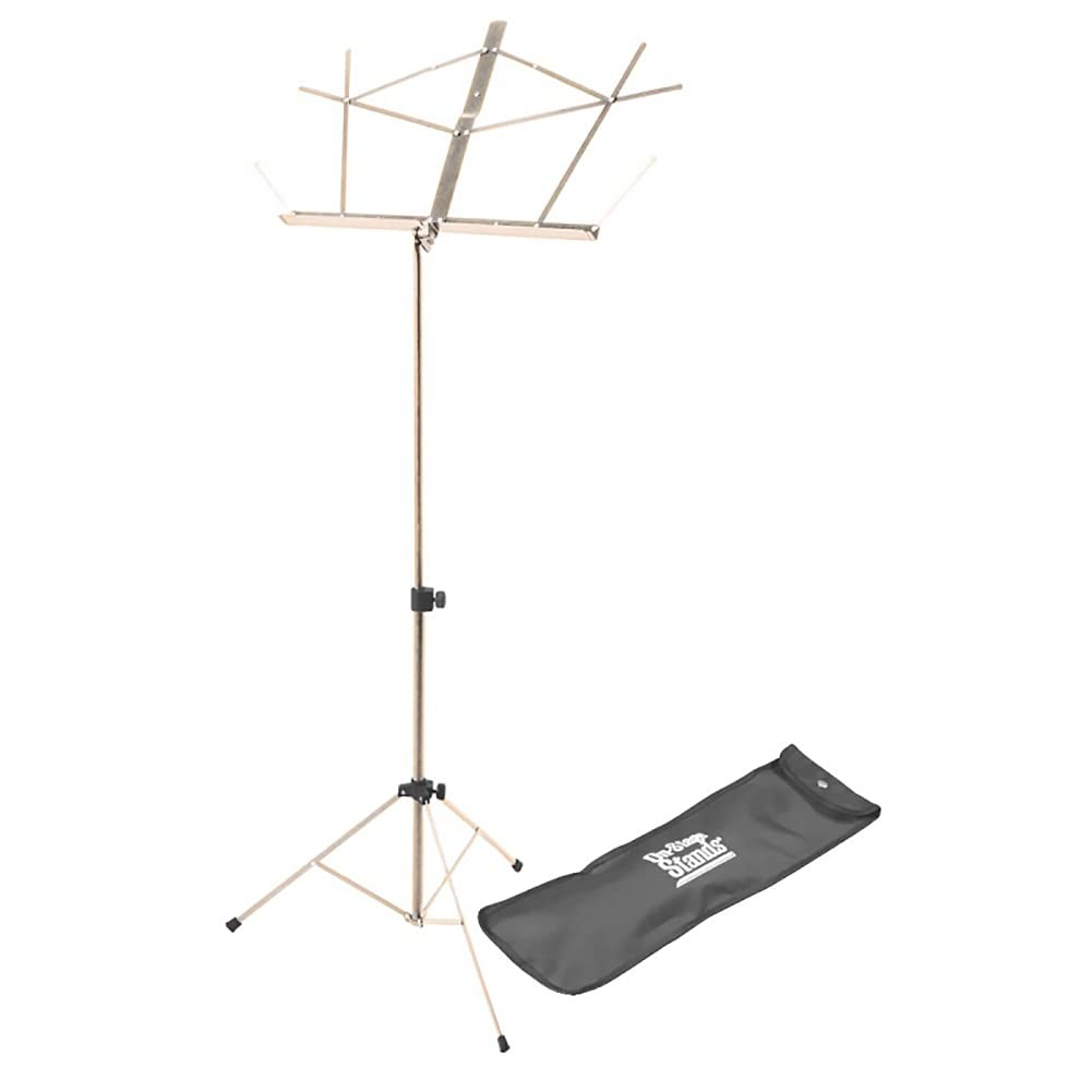 Compact Sheet Music Stand with Bag Nickel - On-Stage