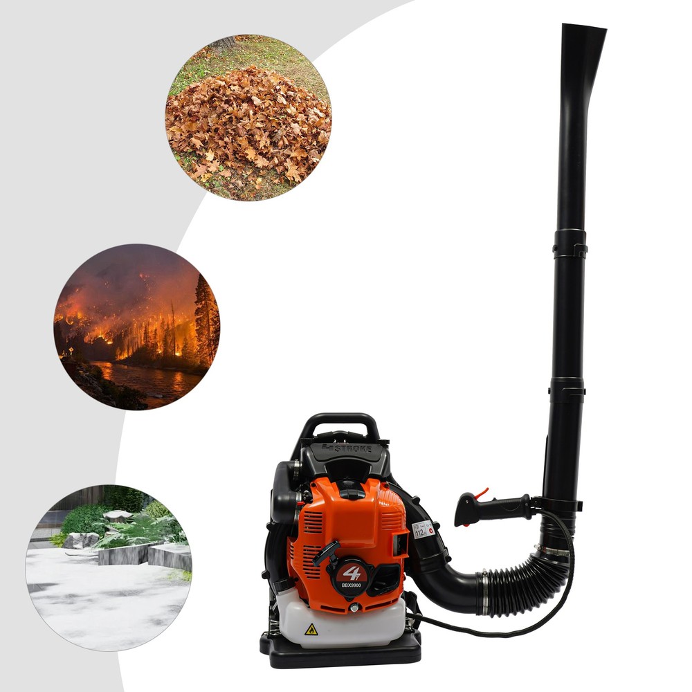 4-Stroke Backpack Leaf Blower Gas Power Leaf Blower Portable Power Blower 498CFM