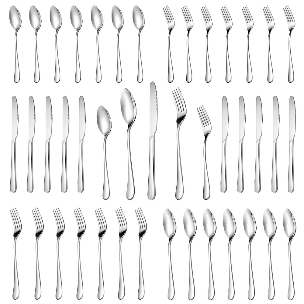 30 Pcs Silverware Set Service for 6,Premium Stainless Steel Flatware Set,Mirr...