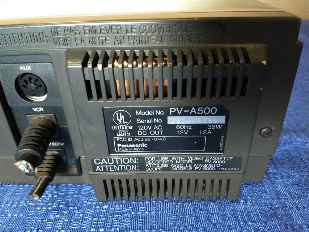 Panasonic PV- A500 Tuner/Timer