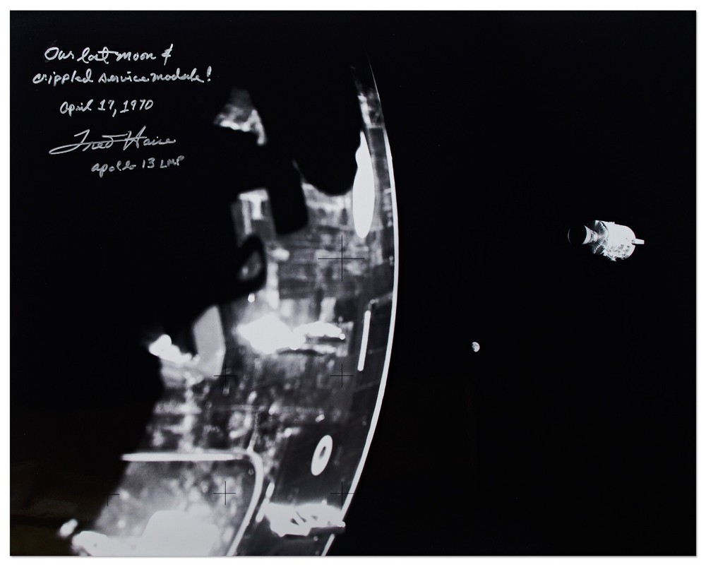 Our Lost Moon Damaged Service Module Fred Haise Signed