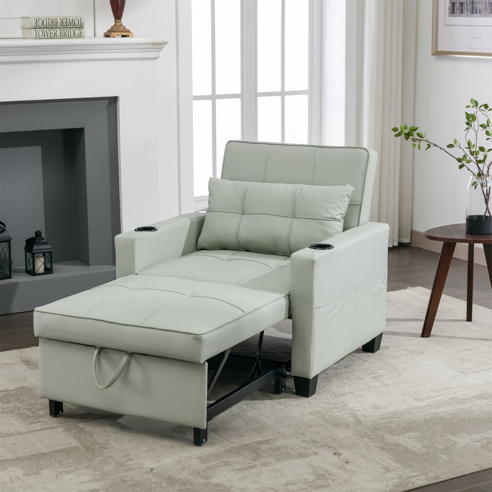 Convertible Sleeper Sofa Bed 3-in-1 Multi-Function Folding Sofa Bed w/ USB Ports