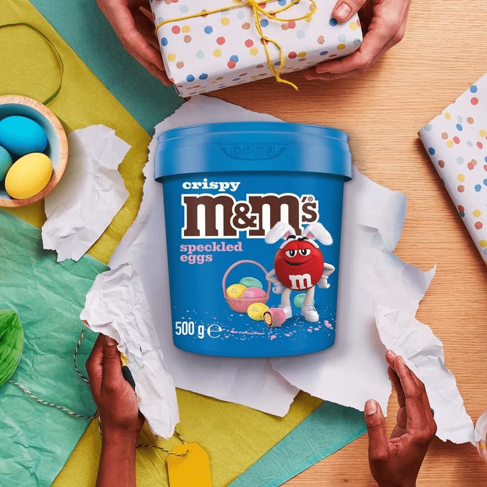 M&Ms Crispy Speckled Chocolate Easter Eggs Bucket 500g