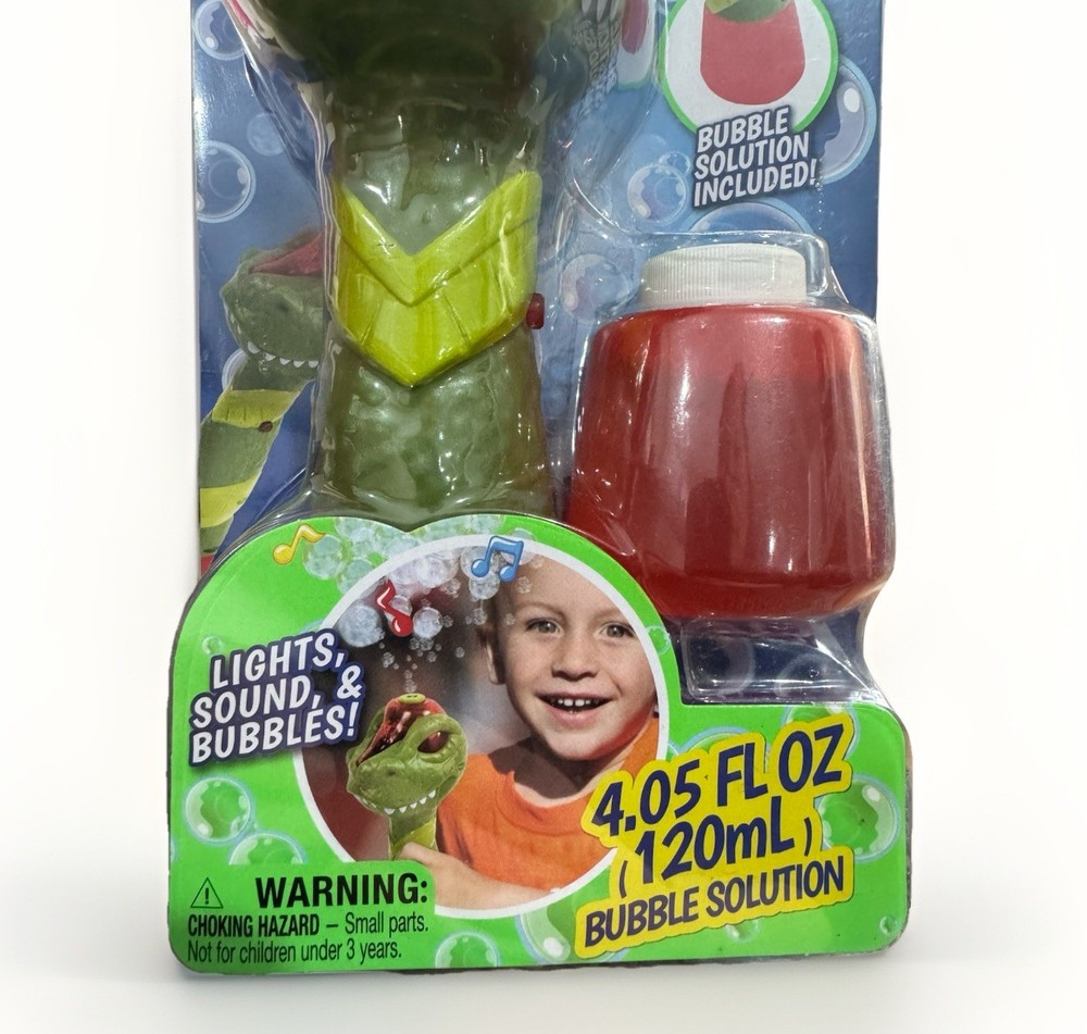 Sunny Days Entertainment Maxx Bubbles Dinosaur Bubble Wand – Light Up Bubble