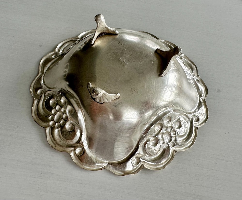 Sterling Silver Greek Hand Hammered Ornamental Footed Bowl/ Pre-Owned