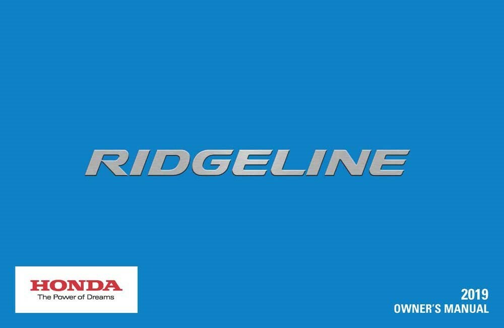 2019 Honda Ridgeline Owner's Manual