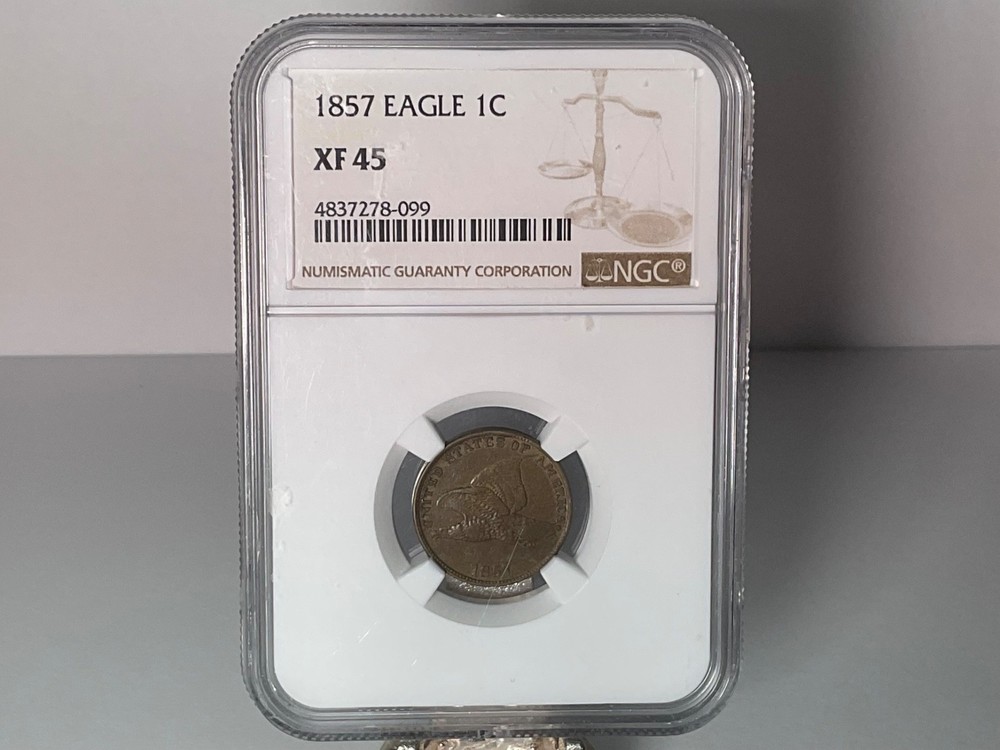 1857 Flying Eagle One 1 Cent 1c Penny NGC XF45
