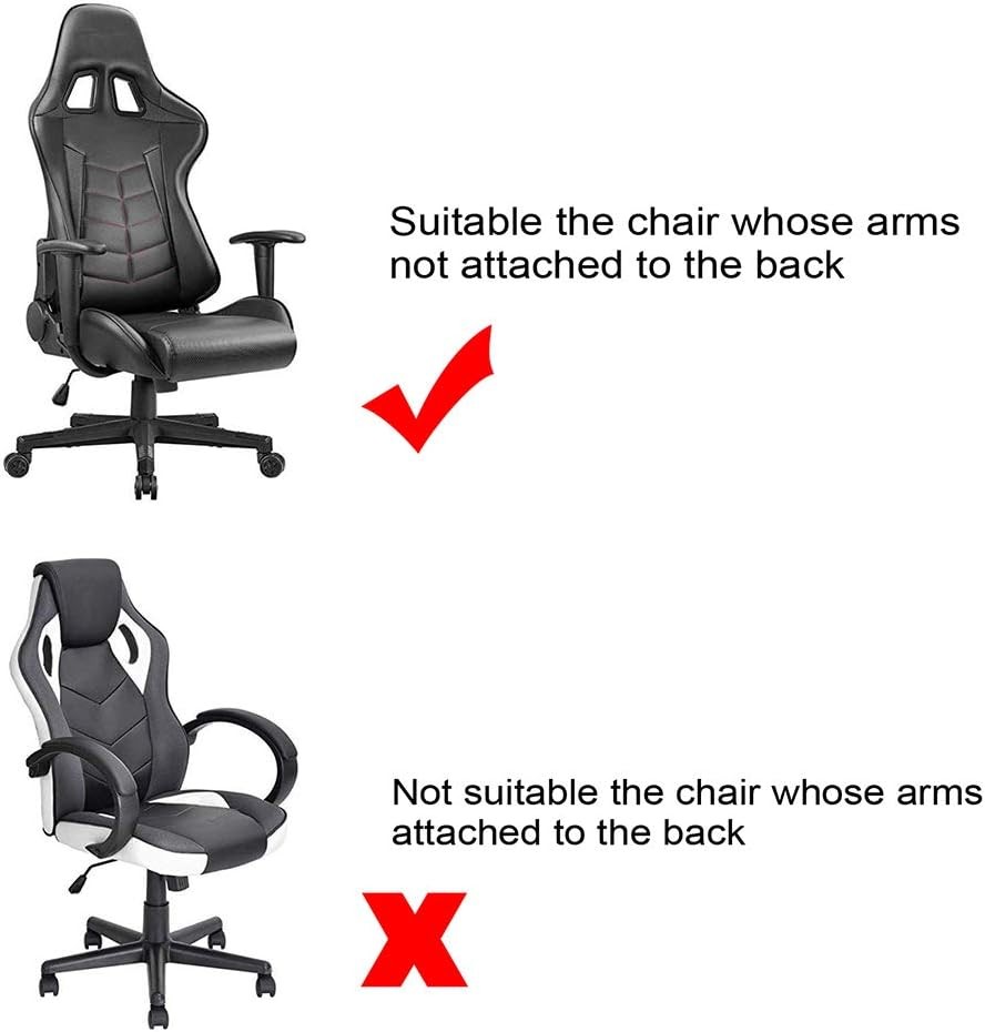 BTSKY Ergonomic Office Computer Game Chair Slipcovers Stretchy Dark Grey