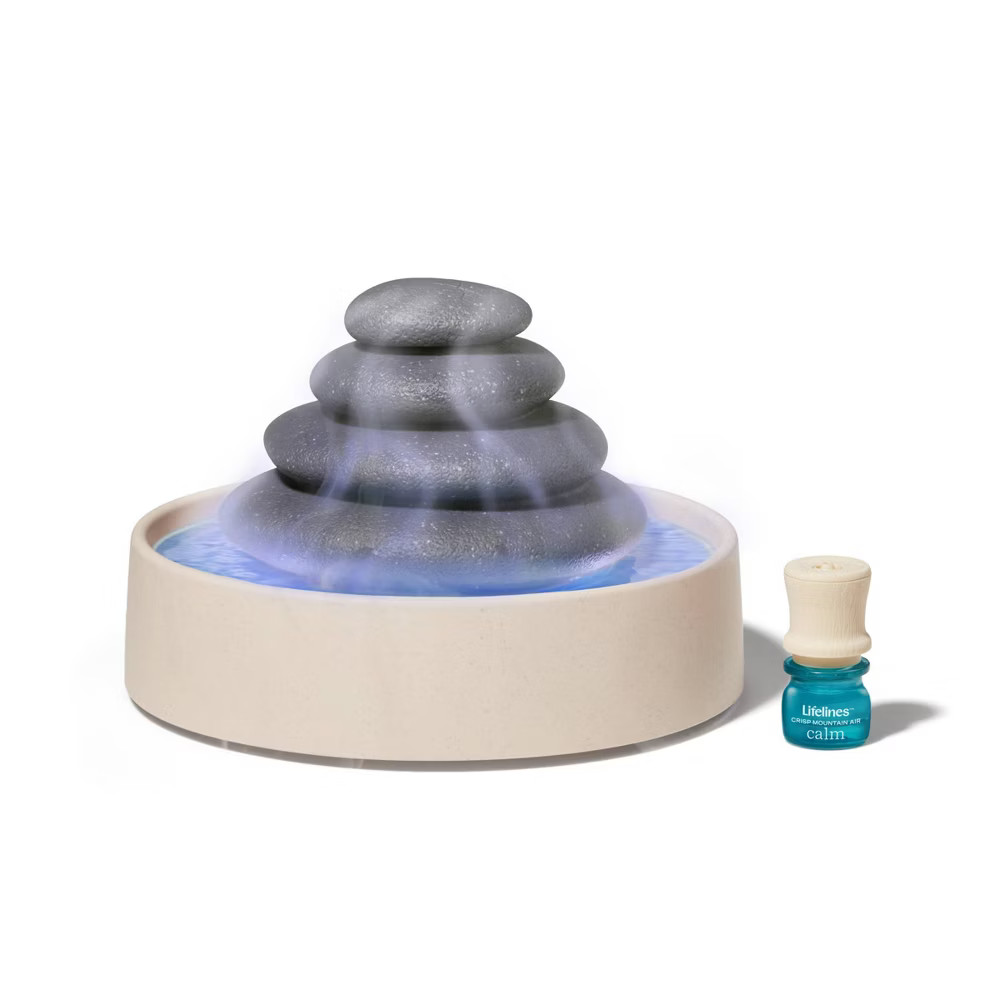 Lifelines Stacking Stones Diffuser Cascading Mist Ambient Lighting