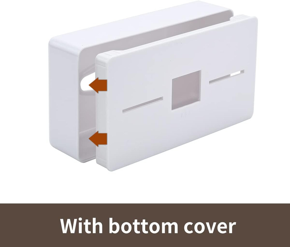 Tissue Box Cover, Rectangular White Wall Mounted Facial Paper Holder Dispenser,