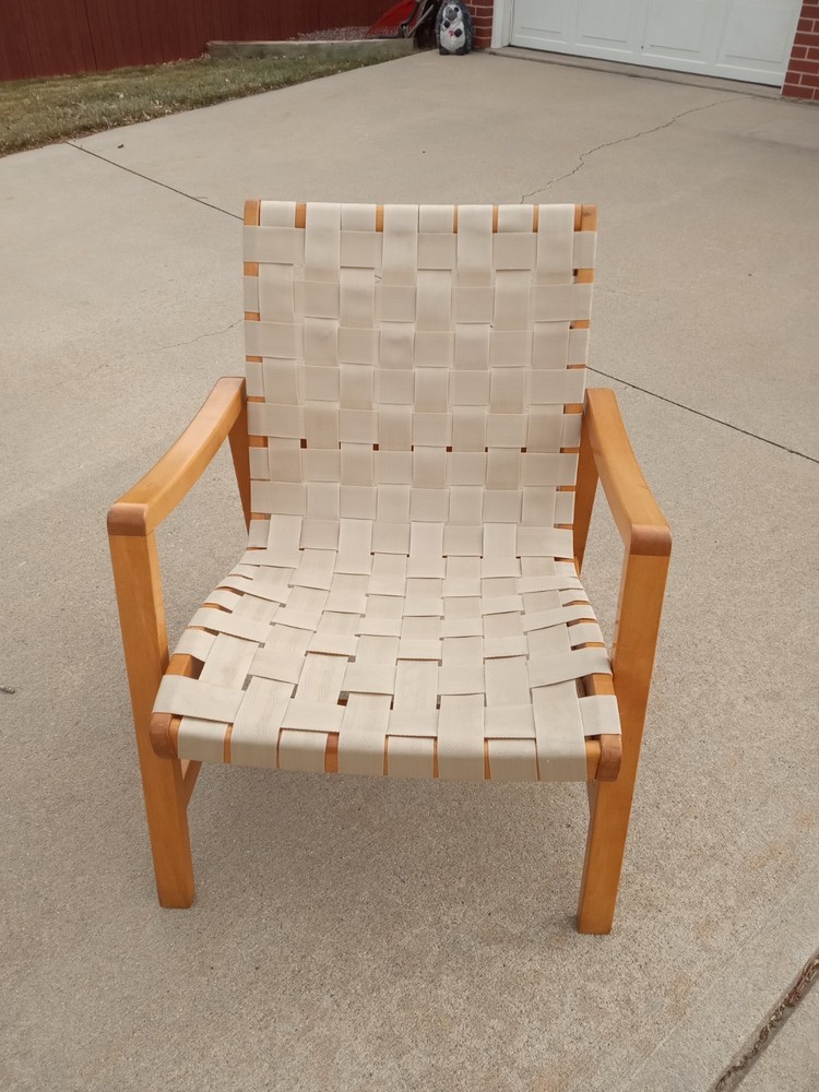 Jens Risom Knoll Webbed Lounge Armchair