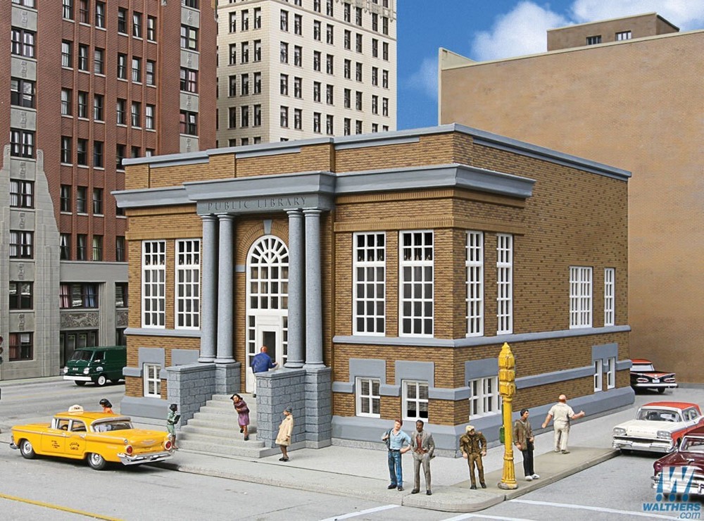 Walthers 933-3493 Public Library Kit HO Scale Train