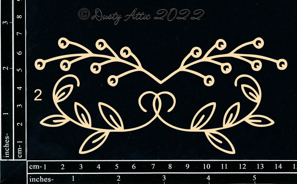 Dusty Attic Chipboard 3x6 - Botanic Runners #2, DA3330