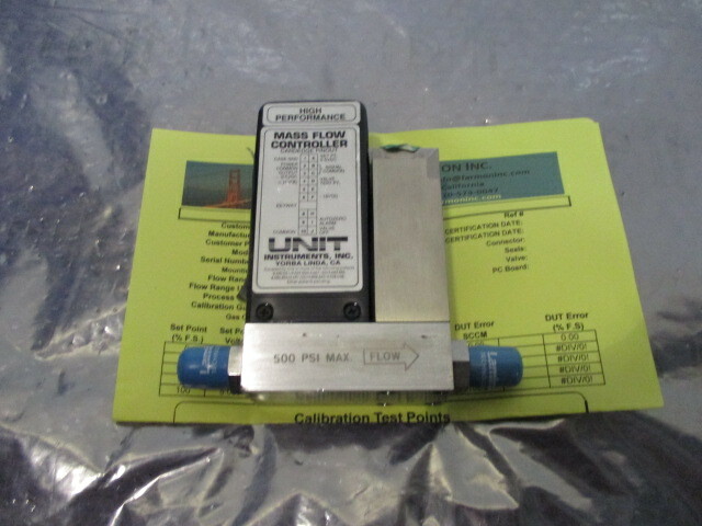 UNIT UFC-1110A Mass Flow Controller, MFC, N2, 500 SCCM, 421255