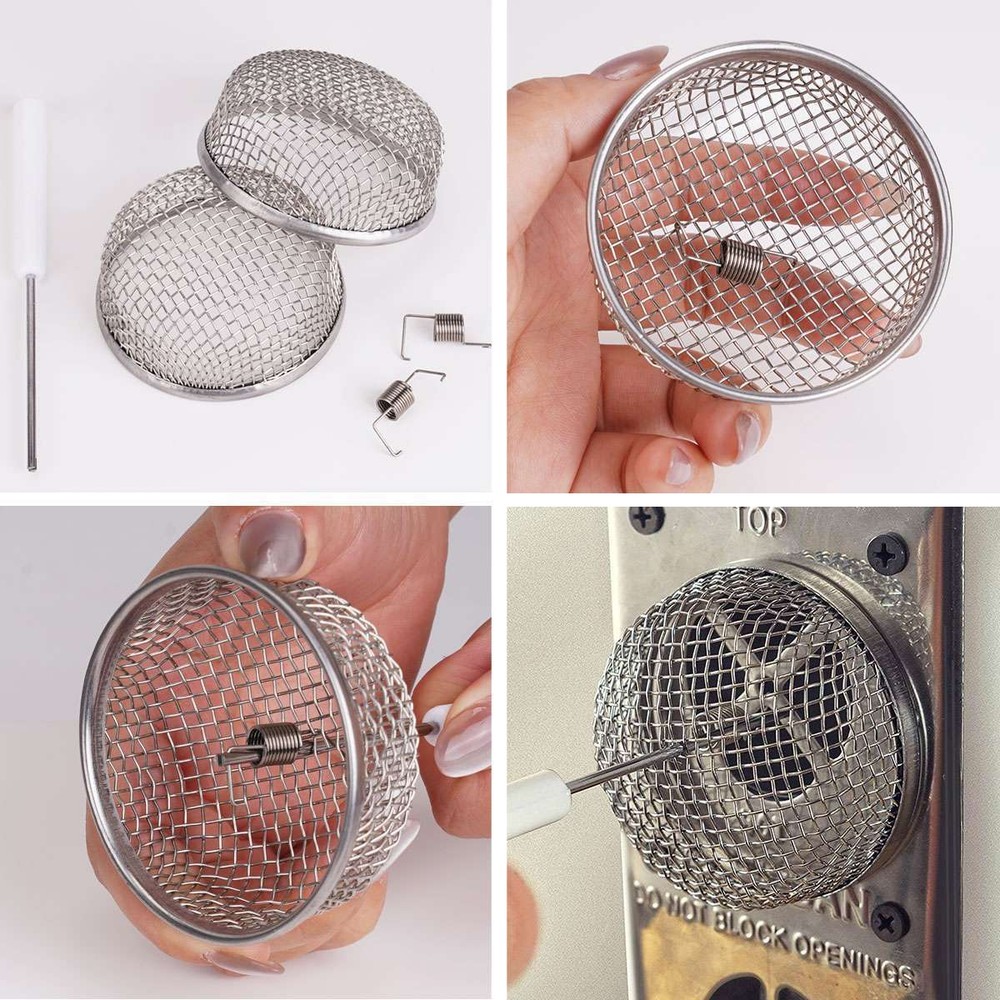 2 Pack For RV Furnace Vent Cover 2.8 Inch Camper Heater Flying Insect Bug Screen