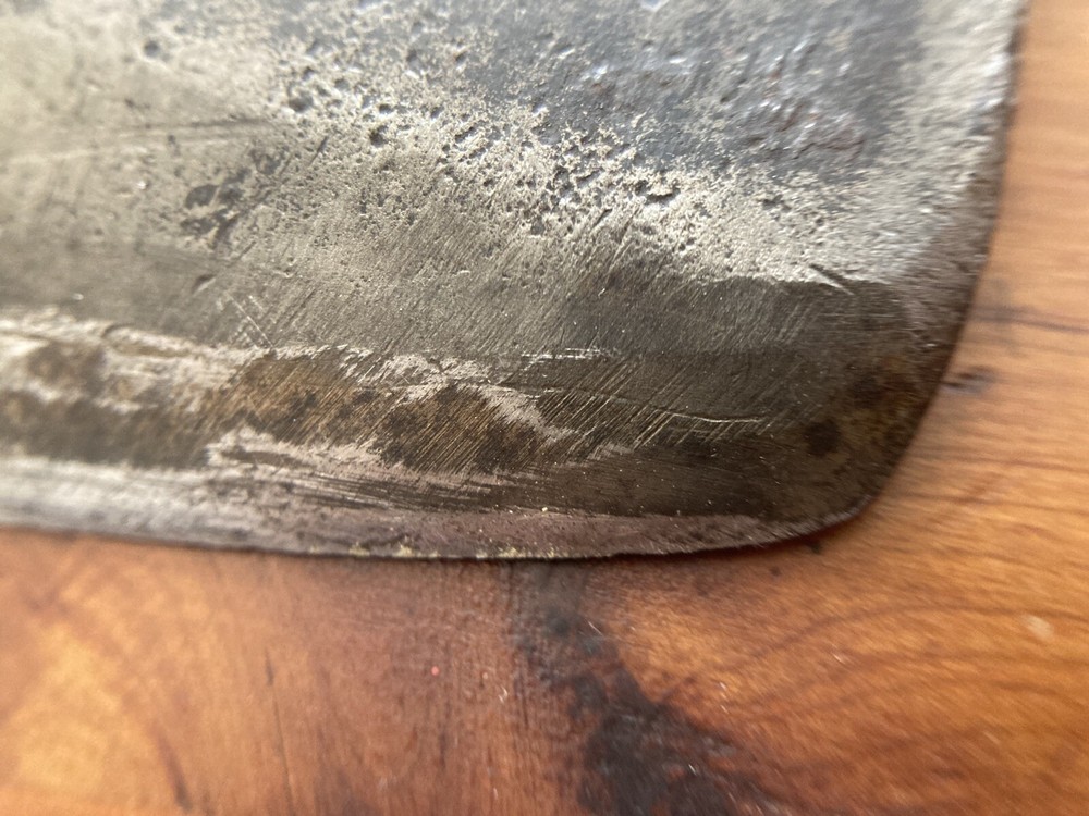 Antique Single Bevel Side Axe - Blacksmith Forged