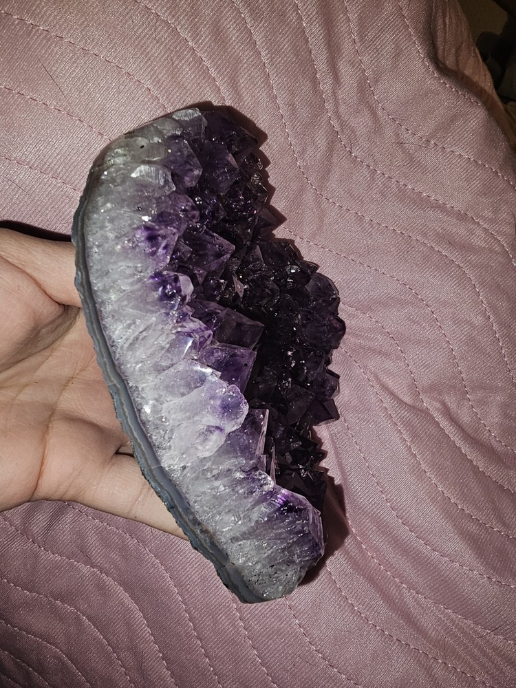 Heart-Shaped Amethyst Crystal Geode 3lbs 4.2oz