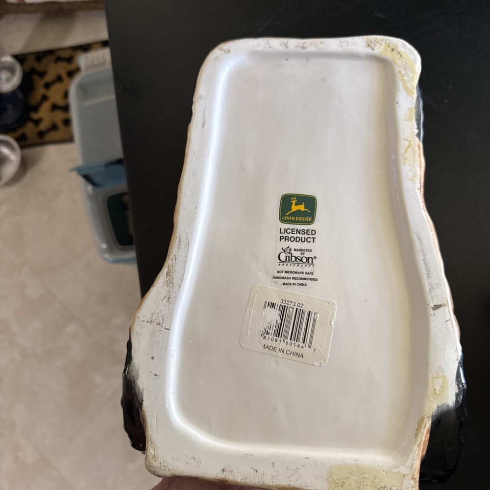 John Deere Tractor Cookie Jar, Licensed by Gibson Ceramic