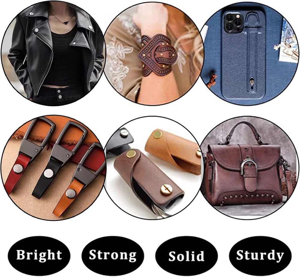 Bronze Chicago Screws Leather Assorted 90 Sets