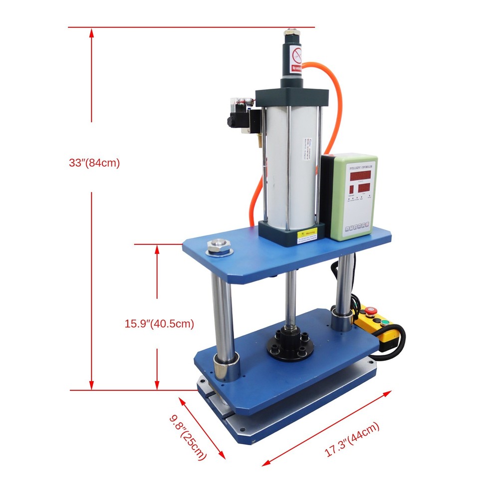 1102Lbs Pneumatic Punch Press Machine w/Controller 110V Trachea Outer Dia. 0.47"