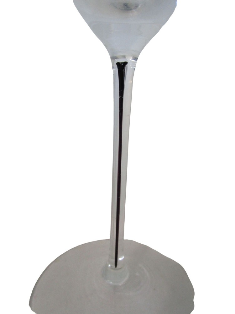 Black Core Stem Thin Crystal Wine Glass Multi Purpose GUC Unmarked
