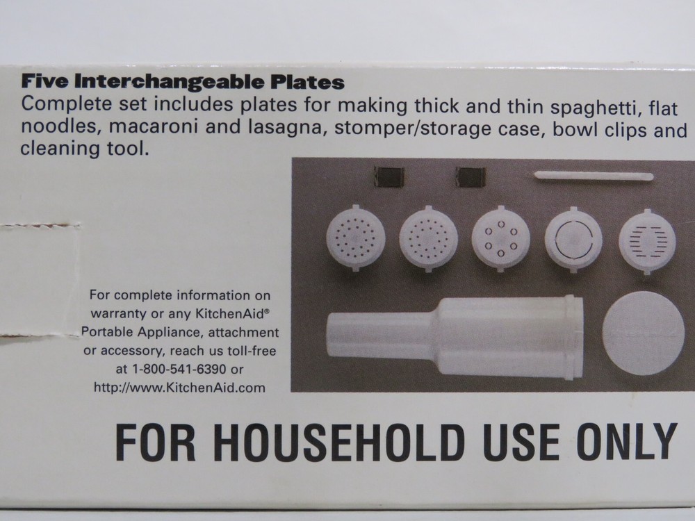 Kitchen Aid Pasta Maker Plates w/ Storage Stomper Model SNPA w/ Original Box