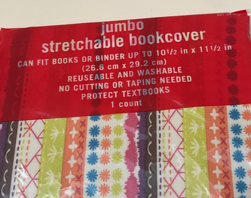 4 Target School Jumbo Stretchable Reusable Washable Text Book Binder Cover New