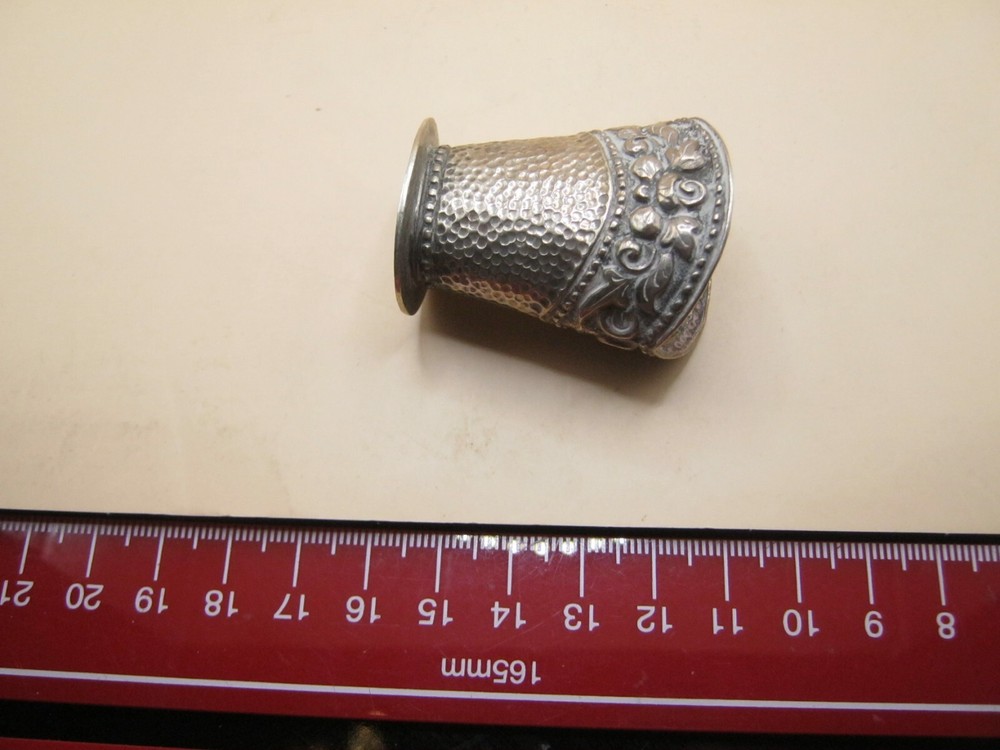 Antique European Solid Silver Basket Possibly Toothpick Holder