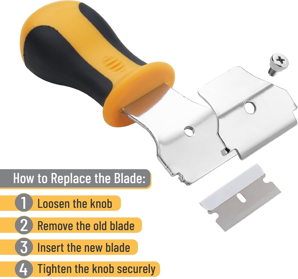 Bates- Razor Blade Scraper Set, 2 Pack, Standard and Adjustable Handle, Extra 20