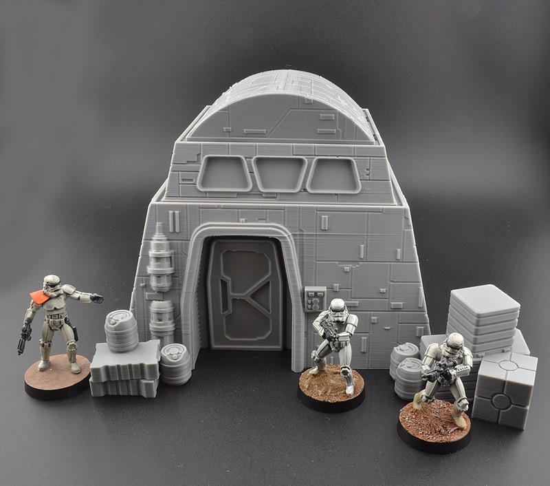 Imperial Hab Structure with Cargo Set 28mm Star Wars Legion Terrain