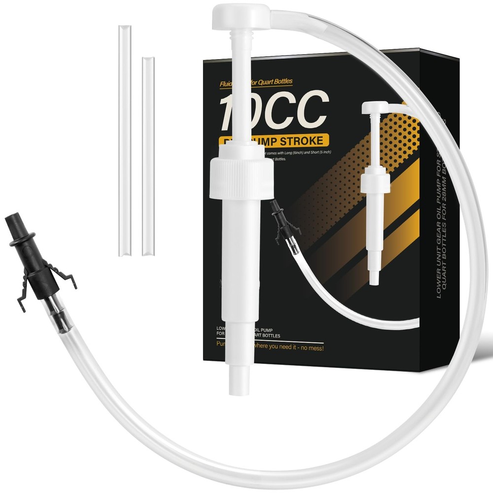 Fluid Pump for Standard Quart Bottles - 10cc Per Stroke， white