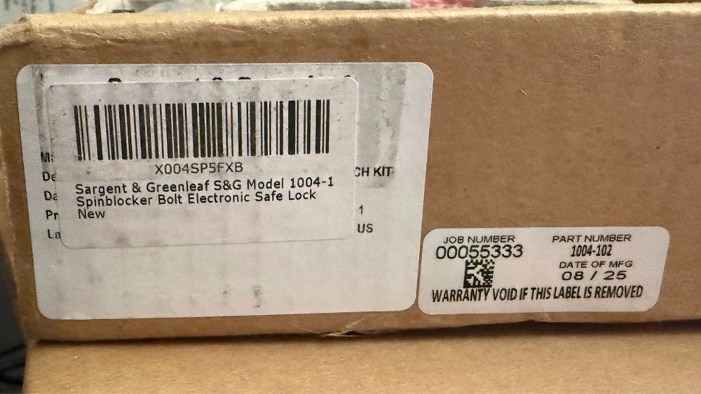 S&G Model 1004-102 Spinblocker Bolt Electronic Safe Lock