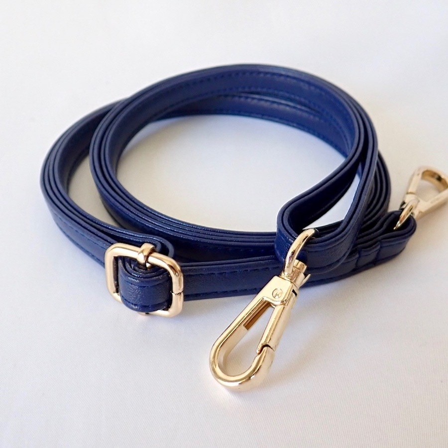 Free Shipping Shoulder Strap (Navy) Cotton Raffia