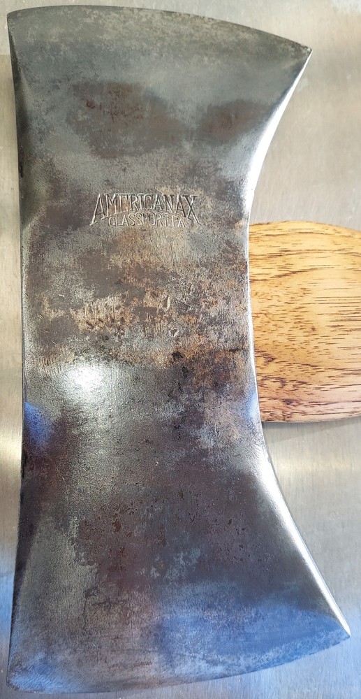 Vintage American Ax 3 3/4lb Double Bit Axe Amish Handle