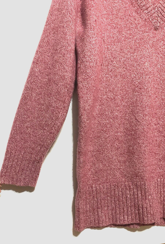 Athleta Vital V-Neck Sweater Cashmere Blend Tunic Pullover Women's Medium