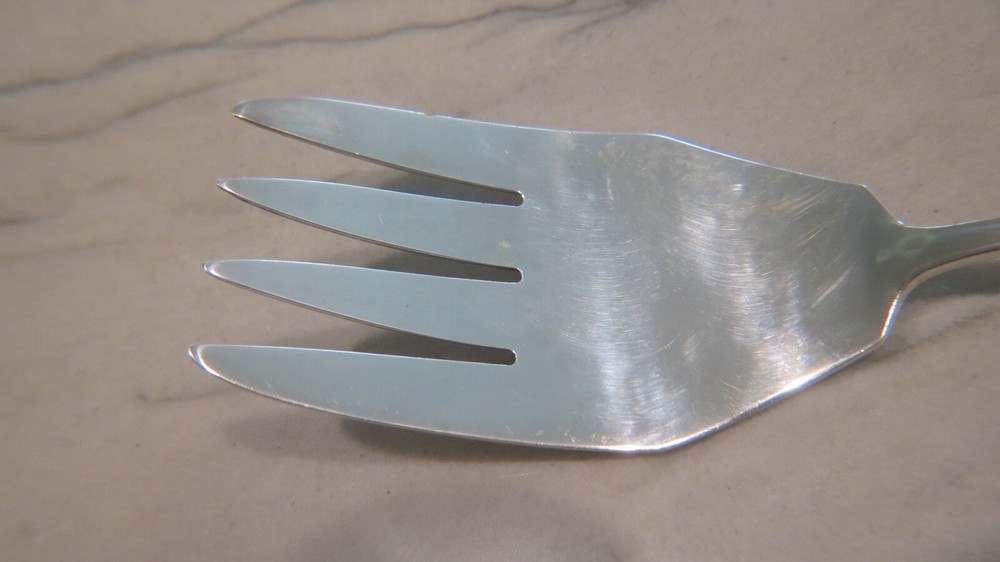 German Sterling Silver 800 Large Serving Fork Solid NM
