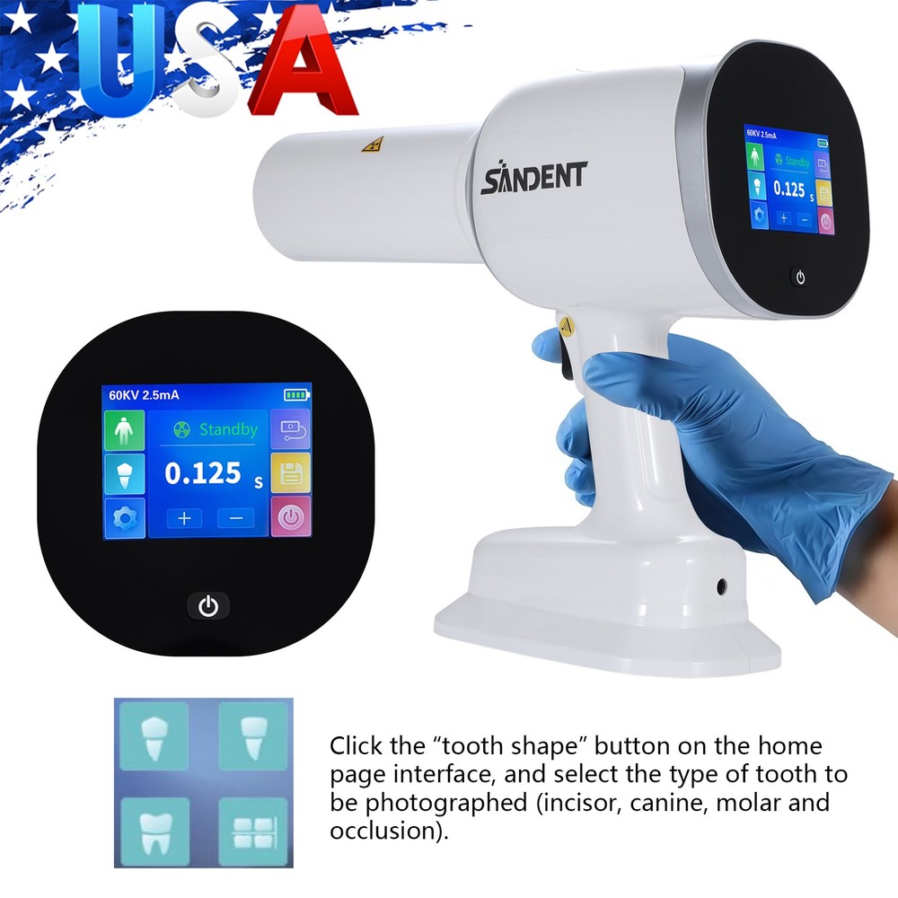 Dental X Mobile Unit System Ray Digital Machine High Frequency w/ Shield