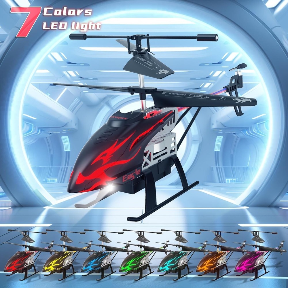 Sturdy Remote Control Helicopter with 30 Mins Flight Time & Fun Light Effects