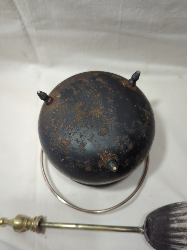 Vintage Fireplace Fire Starter Smudge Pot Brass 3 Leg