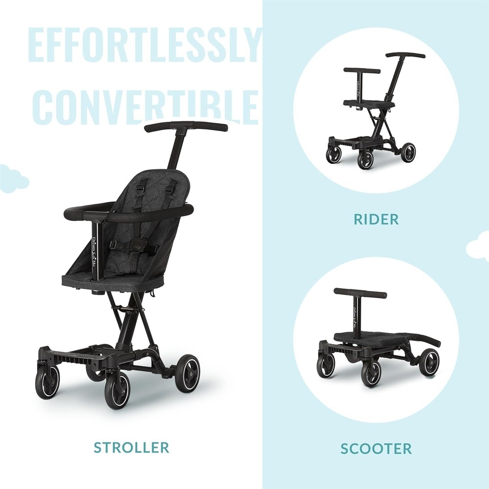 Lightweight and Compact Coast Rider Stroller with One Hand Easy Fold, Adjusta...