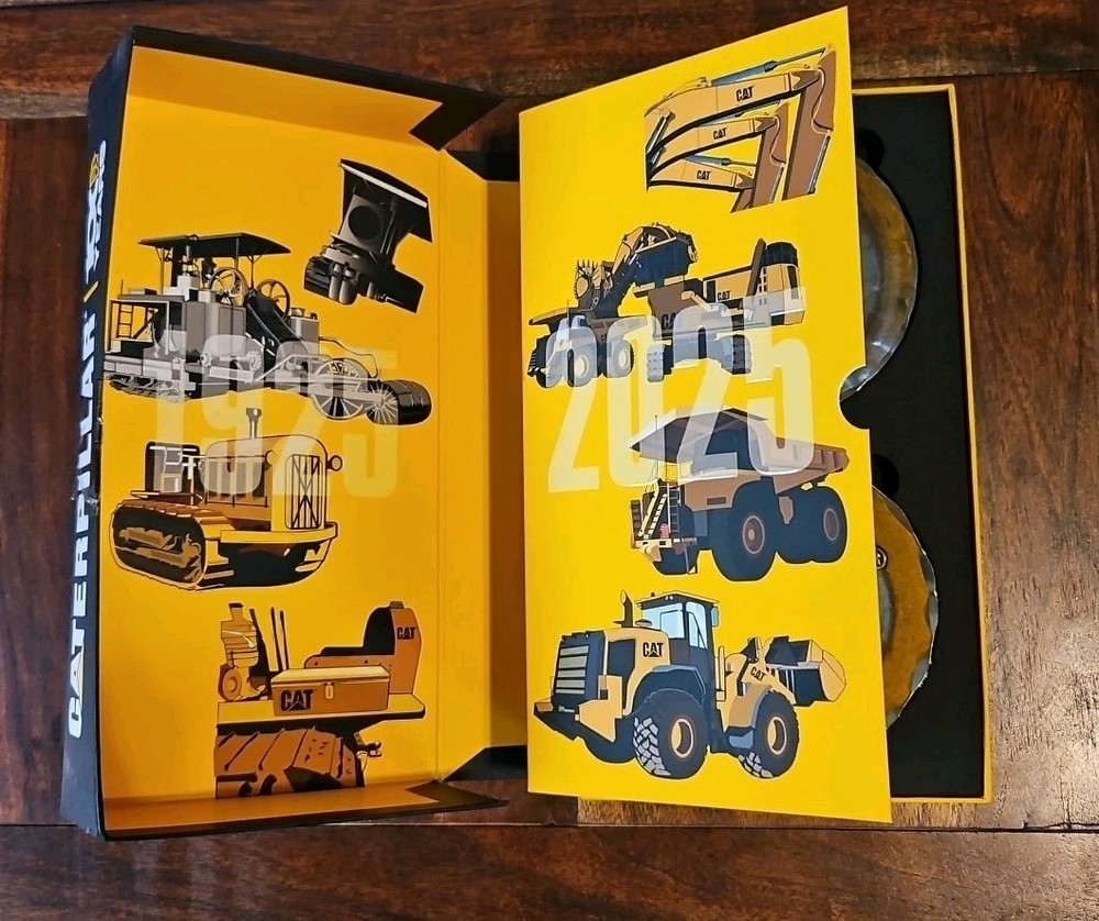 Caterpillar 100 Years Centennial Coasters Set 4pcs