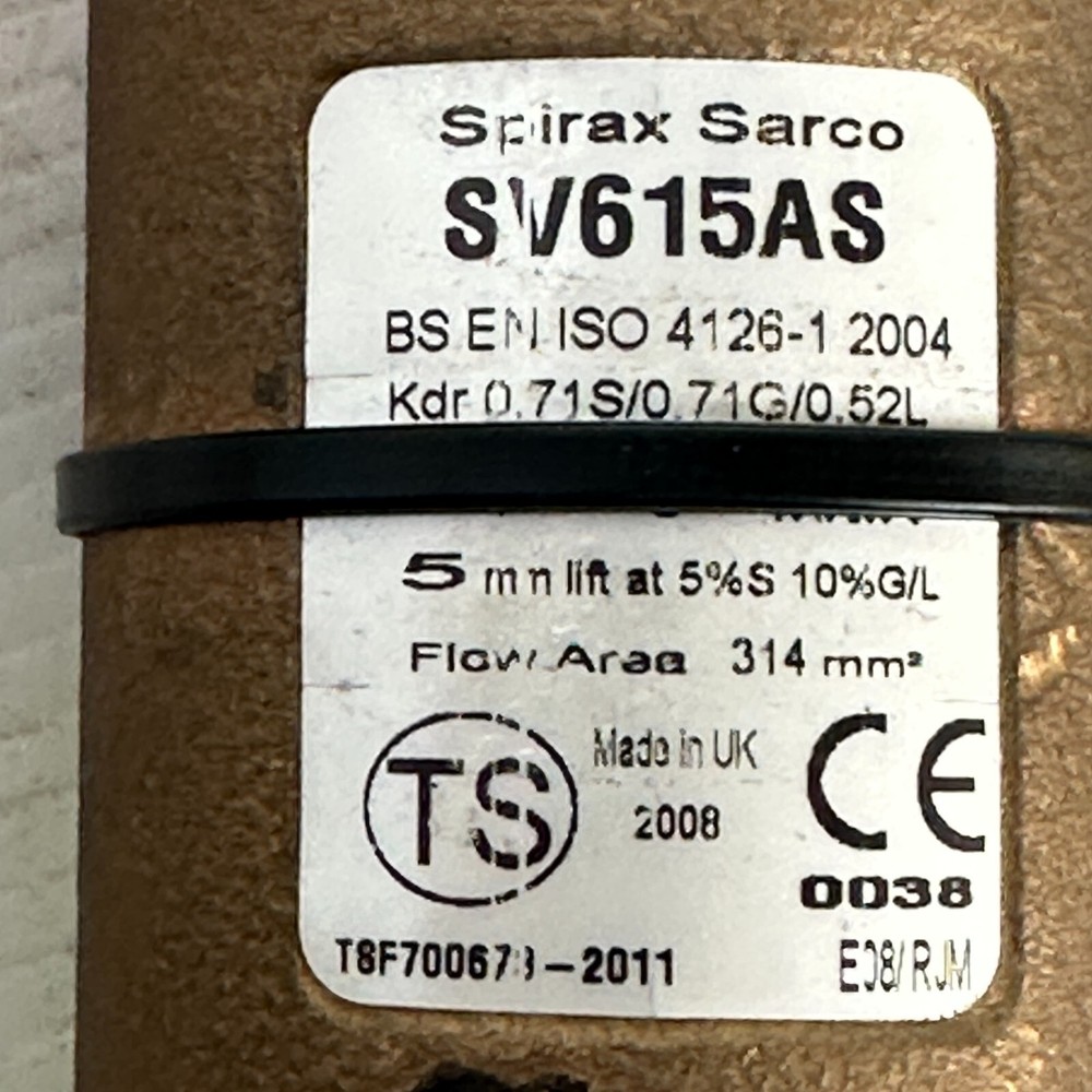 Spirax Sarco SV615AS Steam Pressure Reducing Valve PRV Bronze DN20 3/4"