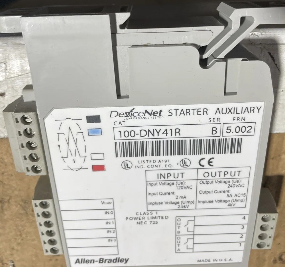 Allen Bradley DeviceNet Starter 100DNY41R-B Auxiliary Module