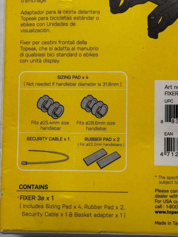 Topeak Fixer 3e for Front Basket Mount New