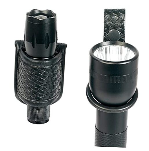 Compact Flashlight Holder(Open Top)+ Flashlight Ring Basketweave Outer Snap